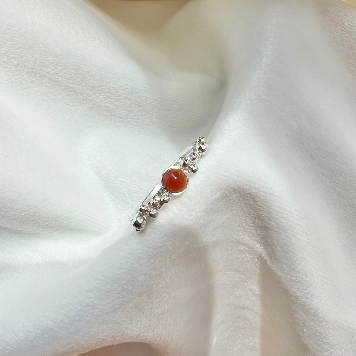 Berry Unika sølv ring med karneol