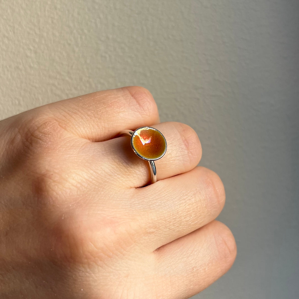 Planet Ring Large sølv med emalje