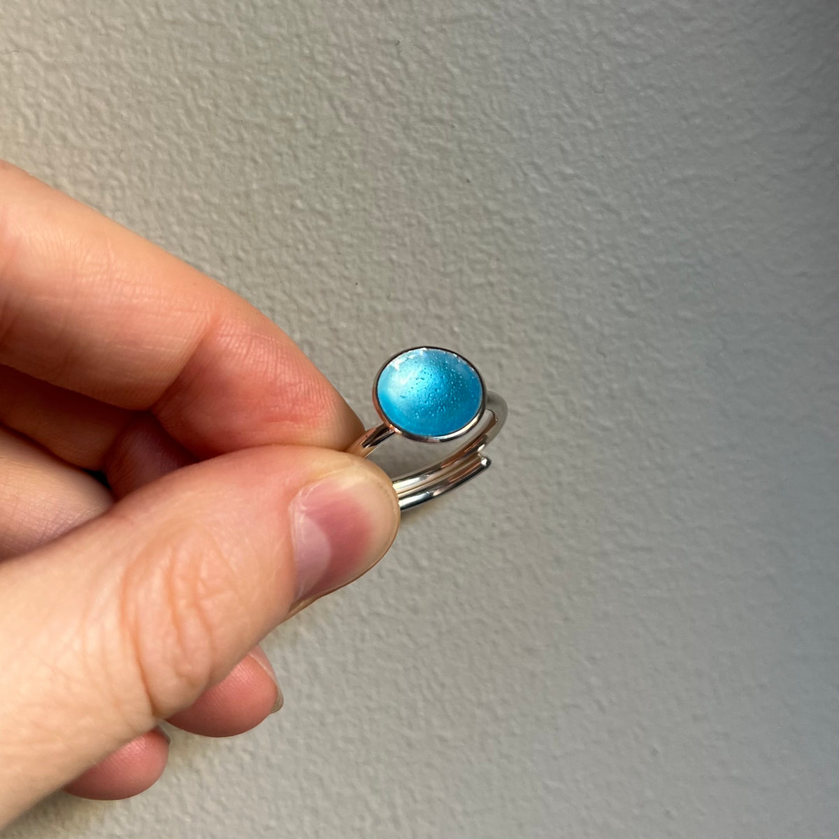 Planet Ring Large sølv med emalje