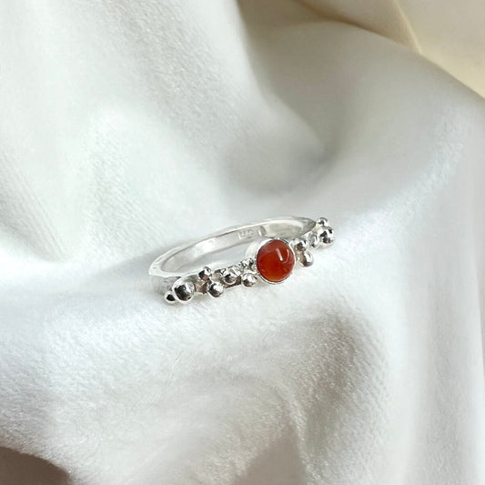 Berry Unika sølv ring med karneol