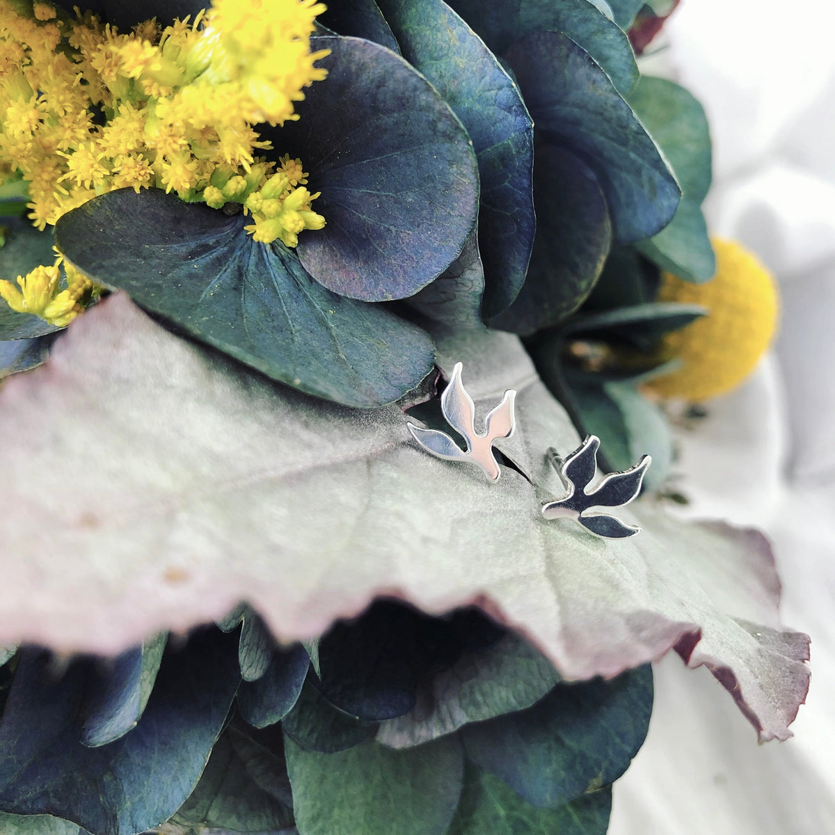 Tiny Leaf studs ørepynt